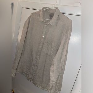 Men’s H&M Linen Shirt XL 100% Linen Button Up Beach/Festival/Summer shirt
